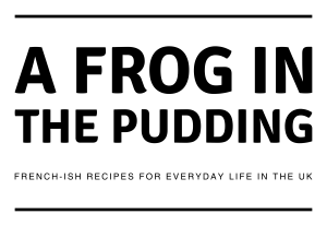 A frog in the pudding logo